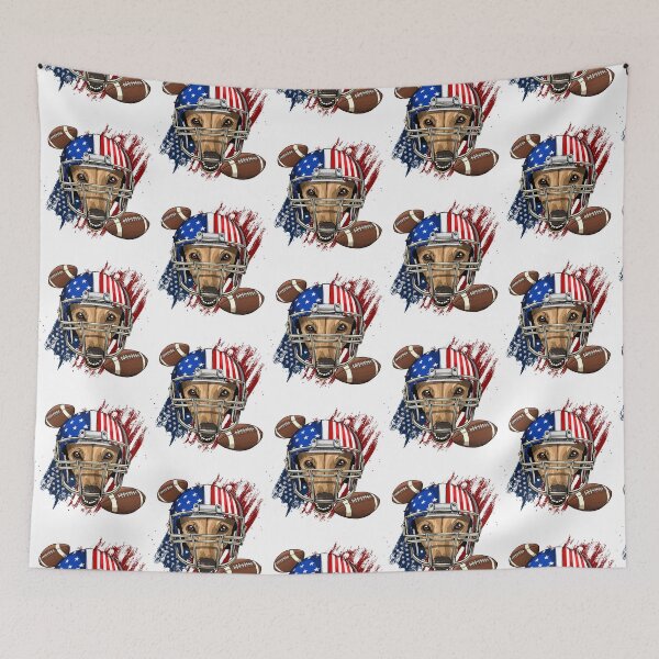 Item preview, Greyhound American Football Dog Lovers USA Flag 138 designed and sold by Positiv3Arts.