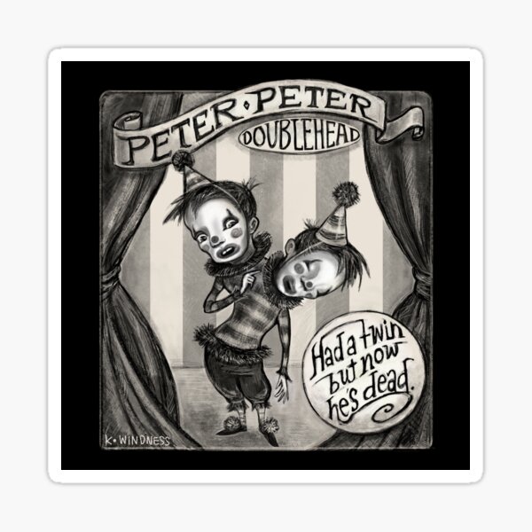 "Peter Peter" - Unfortunate Conjoined Twins Sticker