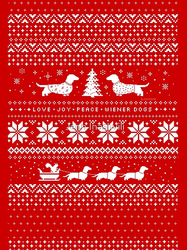 Disover Dachshunds Christmas Sweater Pattern Iphone Case