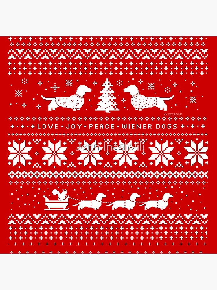 Disover Dachshunds Christmas Sweater Pattern Bag