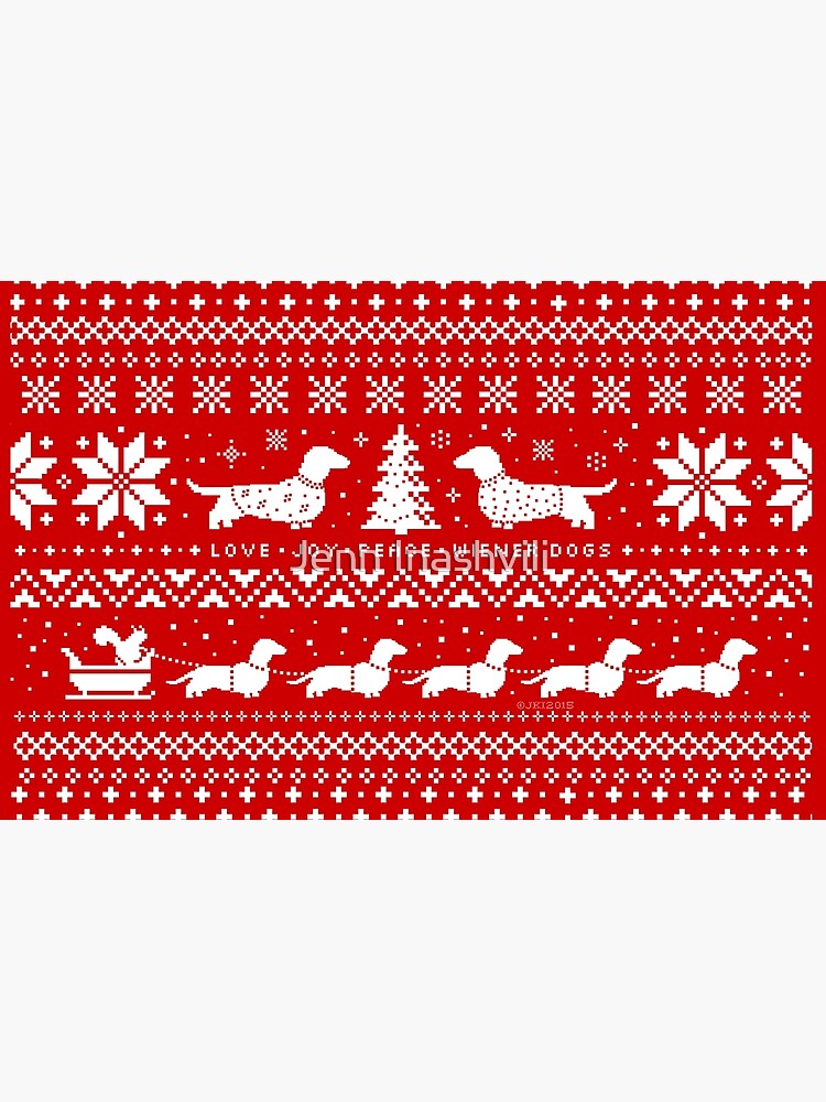 Dachshunds Christmas Sweater Pattern by ShortCoffee
