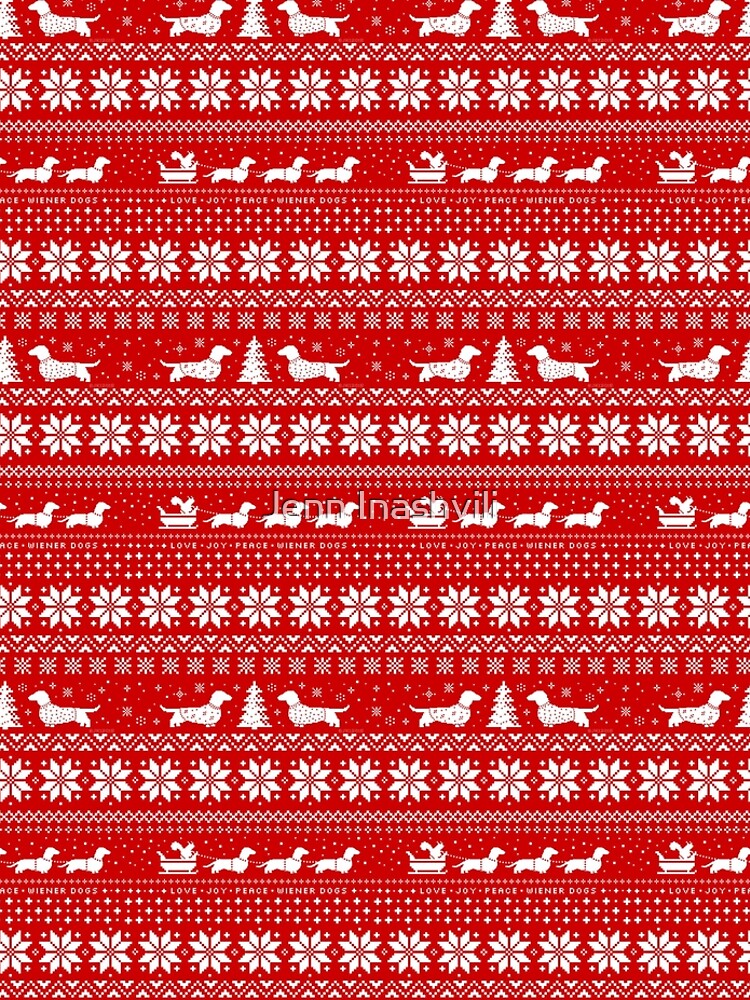 Dachshunds Christmas Sweater Pattern by ShortCoffee
