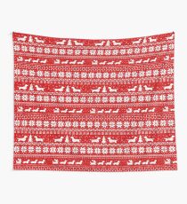 Dachshunds Christmas Sweater Pattern Wall Tapestry