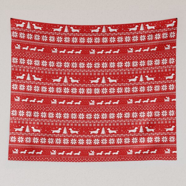 Item preview, Dachshunds Christmas Sweater Pattern designed and sold by Jenn Inashvili.