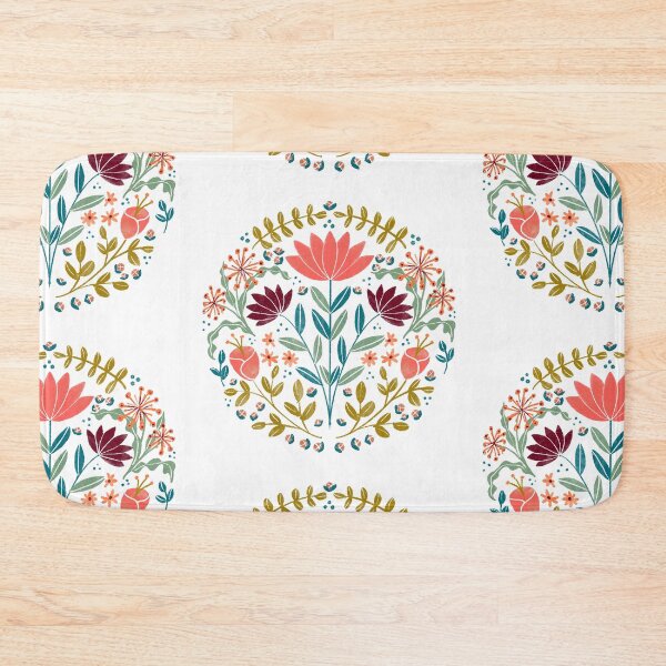 Item preview, Colorful Folksy Flower Pattern designed and sold by CavaCreates.