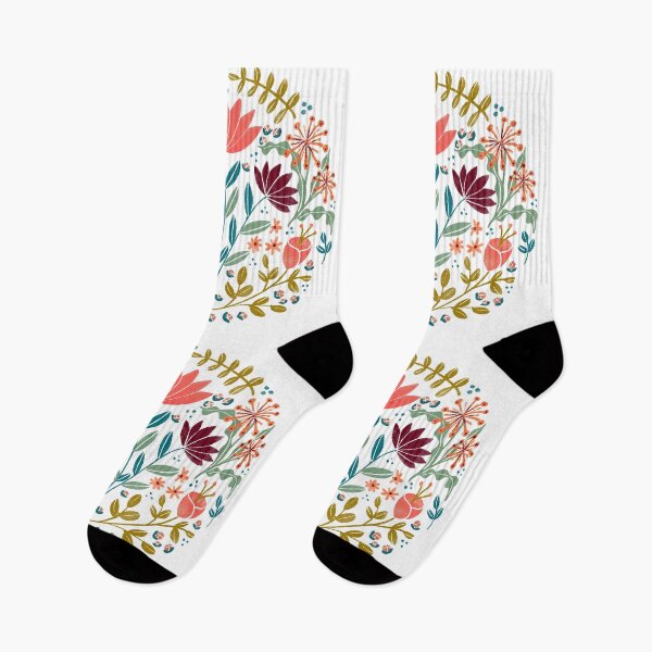 Item preview, Colorful Folksy Flower Pattern designed and sold by CavaCreates.