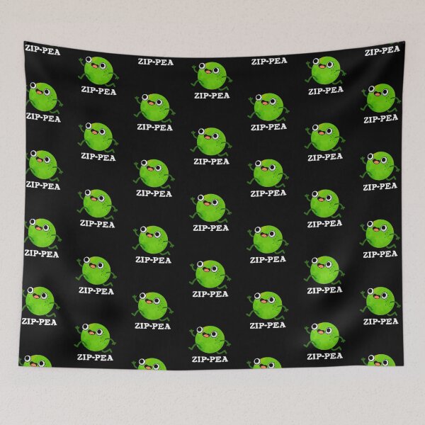 Item preview, Zip-pea Funny Zippy Pea Puns (Dark BG) designed and sold by punnybone.