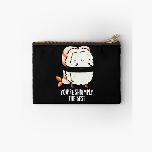 Item preview, You're Shrimply The Best Funny Sushi Puns (Dark BG) designed and sold by punnybone.