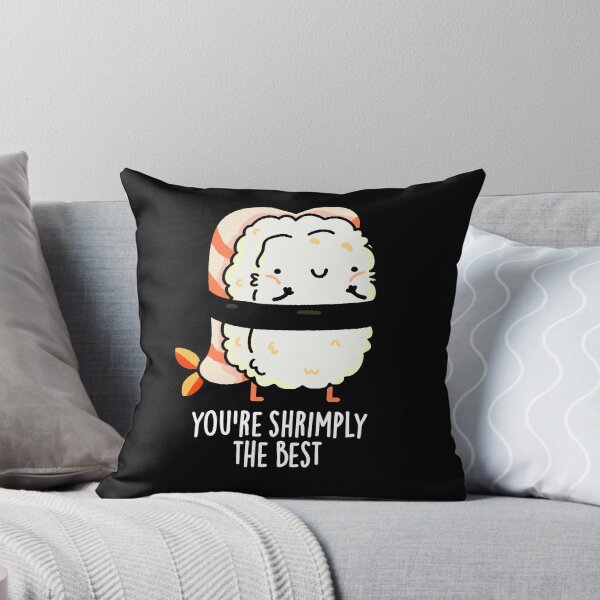 Item preview, You're Shrimply The Best Funny Sushi Puns (Dark BG) designed and sold by punnybone.