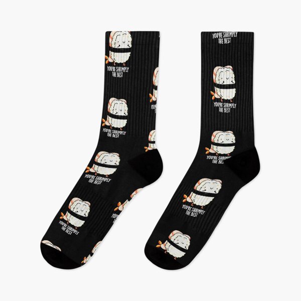 Item preview, You're Shrimply The Best Funny Sushi Puns (Dark BG) designed and sold by punnybone.