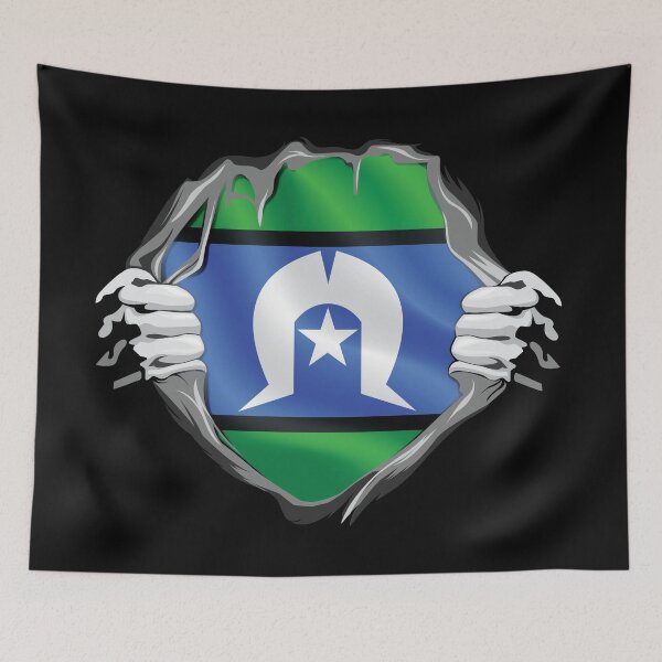 Item preview, Hands Ripped Torres Strait Islands Flag designed and sold by RahallusNtx.