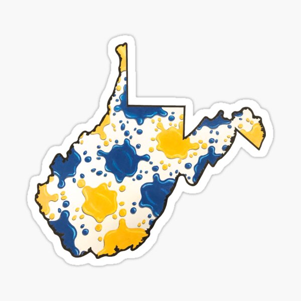 West Virginia Paint Splatter Sticker