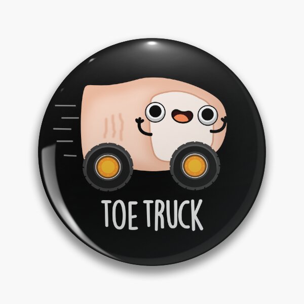 Item preview, Toe Truck Funny Anatomy Puns (Dark BG) designed and sold by punnybone.
