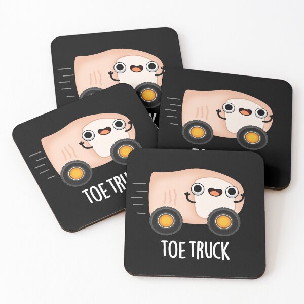 Item preview, Toe Truck Funny Anatomy Puns (Dark BG) designed and sold by punnybone.
