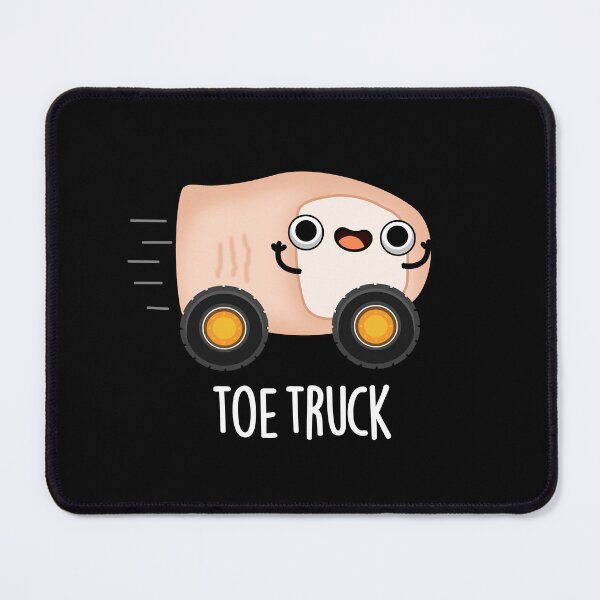 Item preview, Toe Truck Funny Anatomy Puns (Dark BG) designed and sold by punnybone.