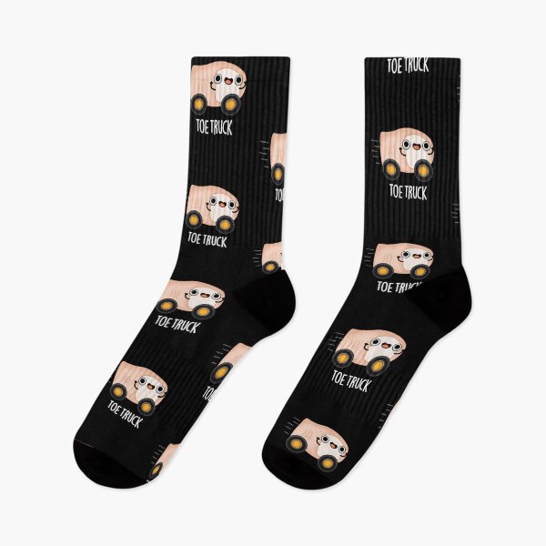 Item preview, Toe Truck Funny Anatomy Puns (Dark BG) designed and sold by punnybone.