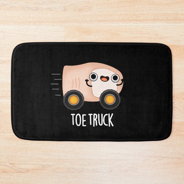 Item preview, Toe Truck Funny Anatomy Puns (Dark BG) designed and sold by punnybone.