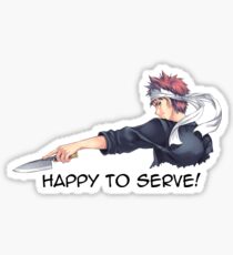 Shokugeki no Soma Food Wars Yukihira Soma Happy To Serve Sticker