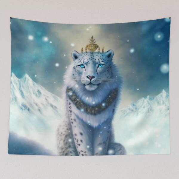 Item preview, SNOW LEOPARD IN WINTER  Midjourney Ai Art designed and sold by davidjulie.
