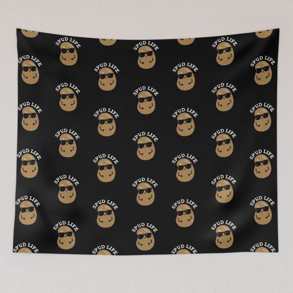 Item preview, Spud Life Funny Potato Puns (Dark BG) designed and sold by punnybone.