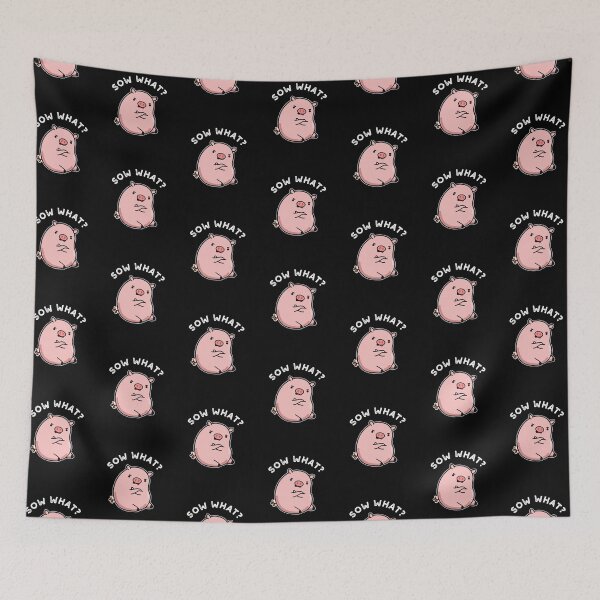 Item preview, Sow What Sassy Pig Puns (Dark BG) designed and sold by punnybone.