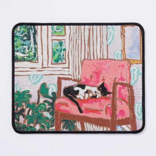 Item preview, Cat Napping in a Pink Chair designed and sold by lunakunde.