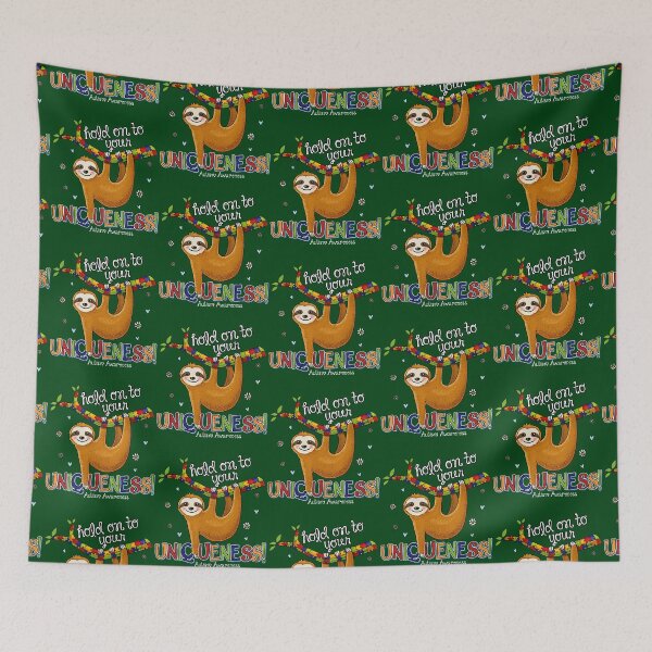 Item preview, Sloth Hold On To Your Uniqueness Sloth Autism Awareness designed and sold by Studio12b.