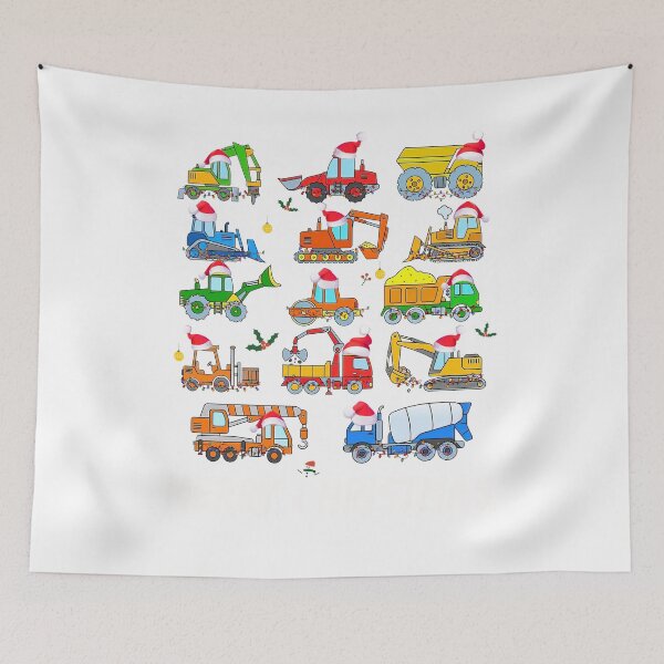 Item preview, Crane Truck Construction Santa Christmas Kids Boys designed and sold by SamArtistbyAUS.
