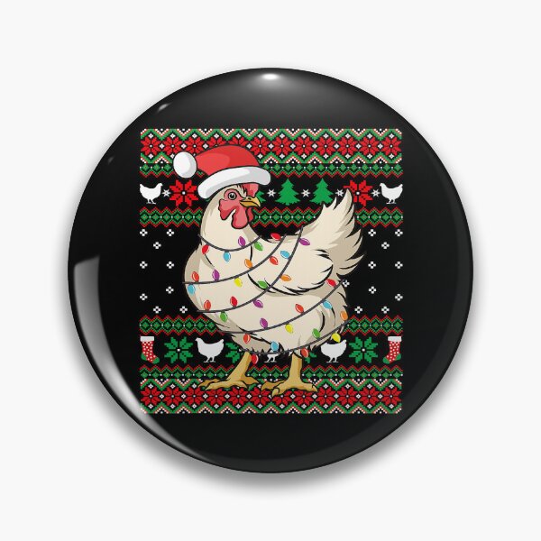 Item preview, Chicken With Santas Hat Christmas Style Farmer Xmas127 designed and sold by Studio12b.