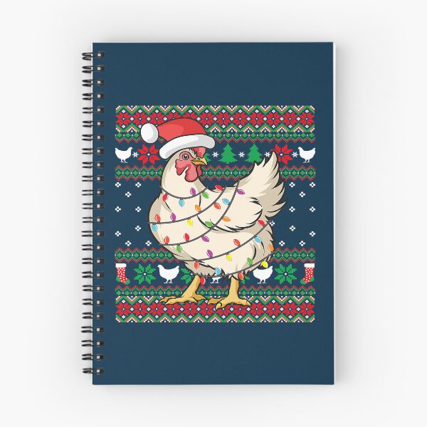 Item preview, Chicken With Santas Hat Christmas Style Farmer Xmas127 designed and sold by Studio12b.