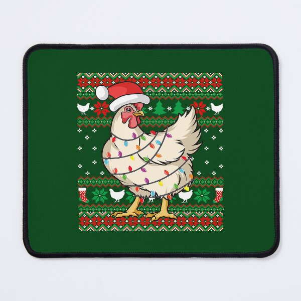 Item preview, Chicken With Santas Hat Christmas Style Farmer Xmas127 designed and sold by Studio12b.