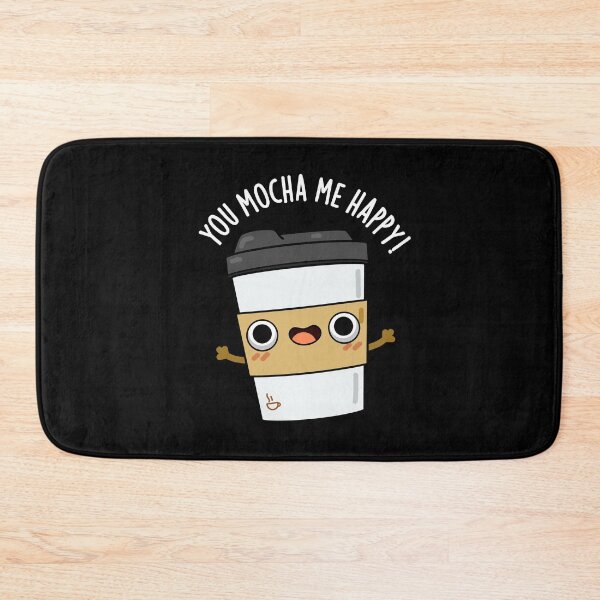 Item preview, You Mocha Me Happy Funny Coffee Puns (Dark BG) designed and sold by punnybone.