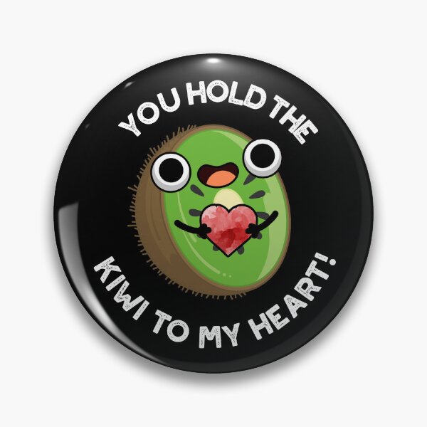 Item preview, You Hold The Kiwi To My Heart Funny Fruit Puns (Dark BG) designed and sold by punnybone.