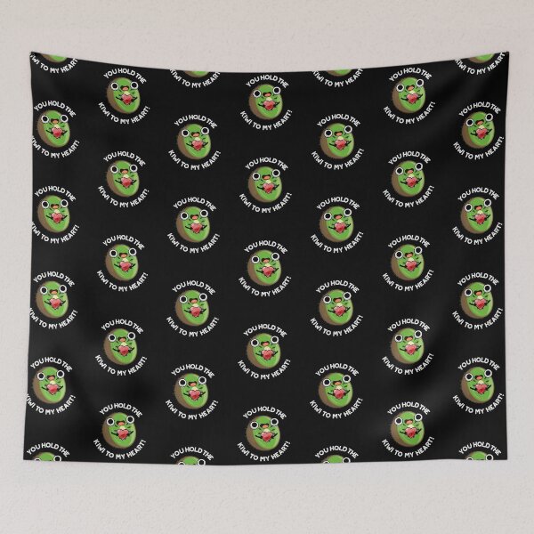Item preview, You Hold The Kiwi To My Heart Funny Fruit Puns (Dark BG) designed and sold by punnybone.