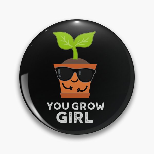 Item preview, You Grow Girl Funny Plant Puns (Dark BG) designed and sold by punnybone.