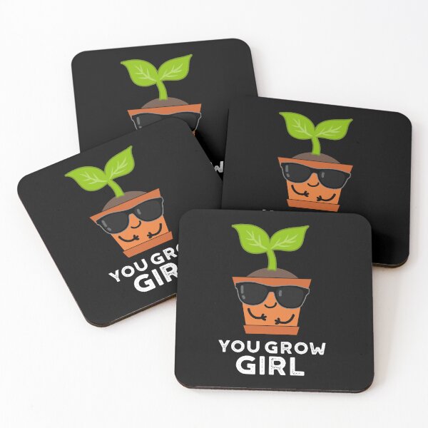 Item preview, You Grow Girl Funny Plant Puns (Dark BG) designed and sold by punnybone.