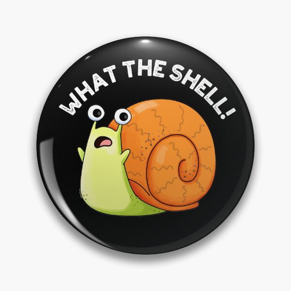 Item preview, What The Shell Funny Snail Puns (Dark BG) designed and sold by punnybone.