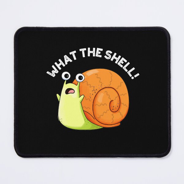 Item preview, What The Shell Funny Snail Puns (Dark BG) designed and sold by punnybone.