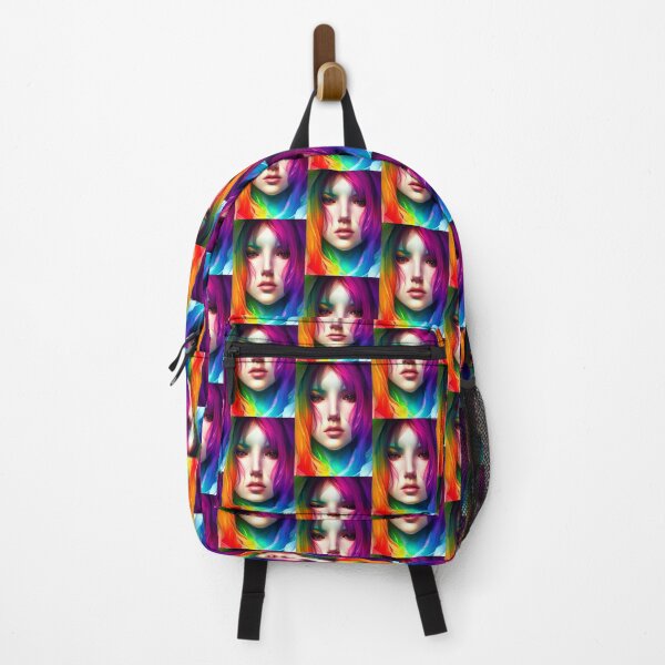 Item preview, Rainbow With Matching Makeup Manga Anime Art designed and sold by StickerBird.