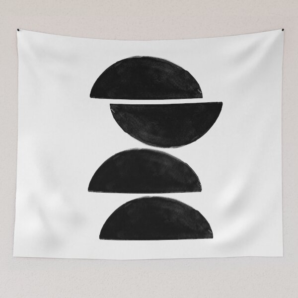 Aperçu de l'œuvre Style scandinave, aquarelle noir et blanc créée et vendue par THE MIUUS STUDIO.