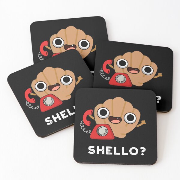 Item preview, Shello Funny Sea Shell Puns (Dark BG) designed and sold by punnybone.