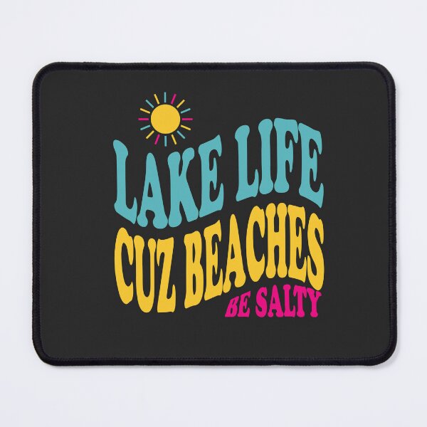 Item preview, Lake Life Cuz Beaches Be Salty Funny Retro Sunset designed and sold by yelly123.