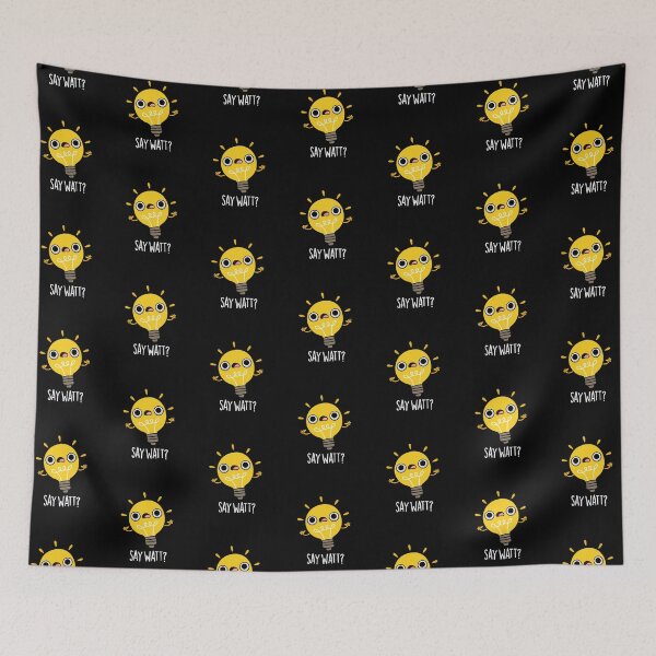 Item preview, Say Watt Funny Bulb Puns (Dark BG) designed and sold by punnybone.
