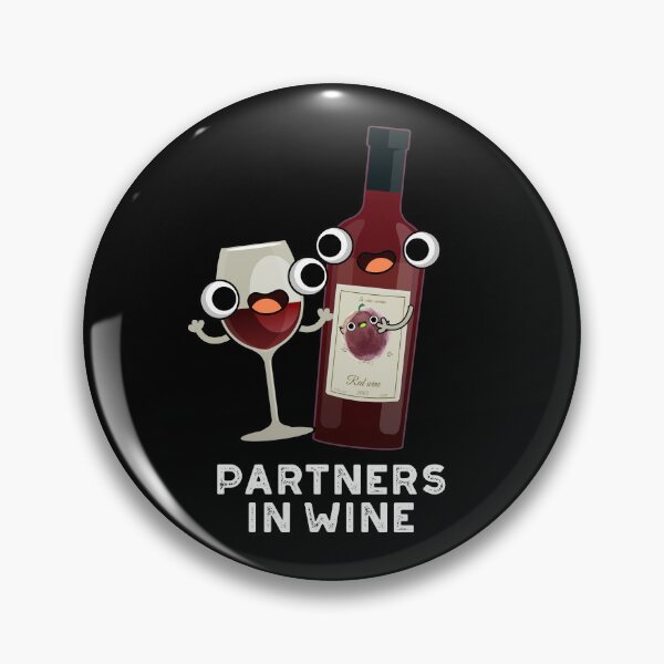 Item preview, Partners In Wine Funny Drink Puns (Dark BG) designed and sold by punnybone.