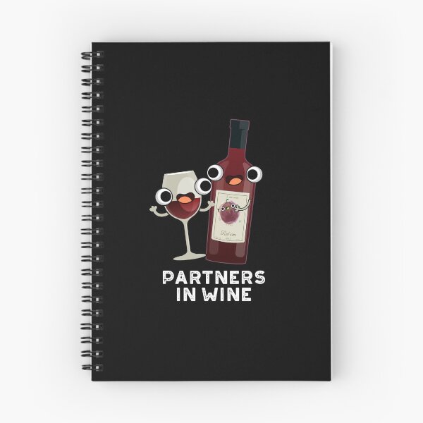 Item preview, Partners In Wine Funny Drink Puns (Dark BG) designed and sold by punnybone.
