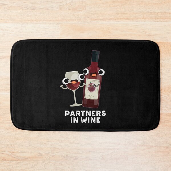 Item preview, Partners In Wine Funny Drink Puns (Dark BG) designed and sold by punnybone.