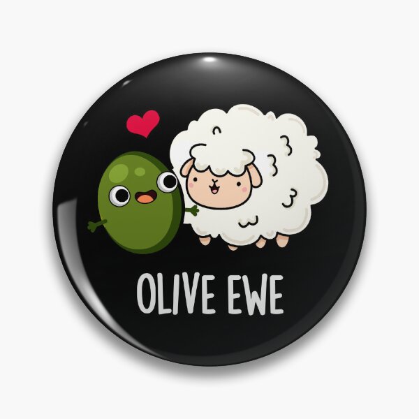 Item preview, Olive Ewe Funny Love Puns (Dark BG) designed and sold by punnybone.
