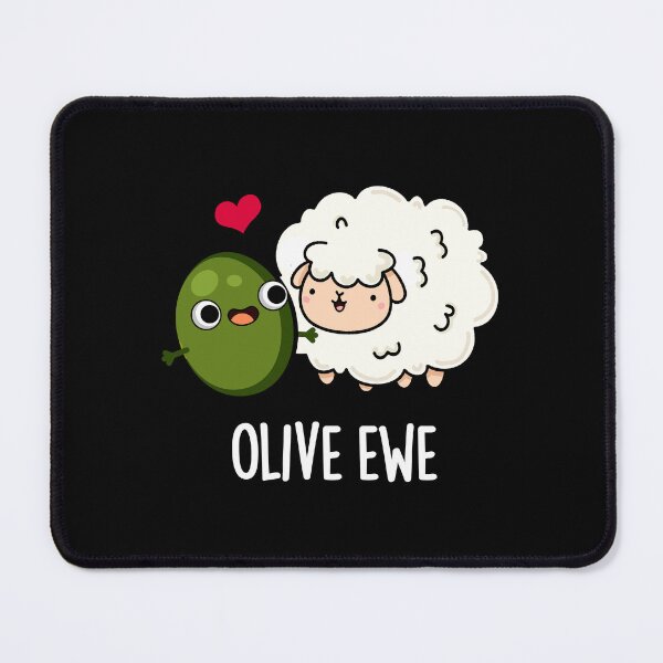 Item preview, Olive Ewe Funny Love Puns (Dark BG) designed and sold by punnybone.