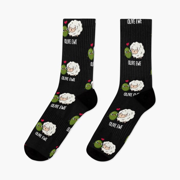 Item preview, Olive Ewe Funny Love Puns (Dark BG) designed and sold by punnybone.