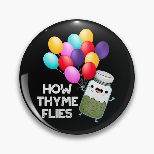Item preview, How Thyme Flies Funny Herb Puns (Dark BG) designed and sold by punnybone.